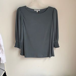 Green envelop blouse